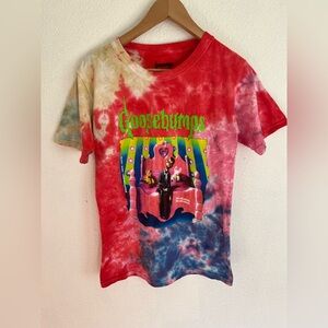 Goosebumps Slappy Dummy Tie Tye Graphic Cotton Crewneck T Shirt Medium